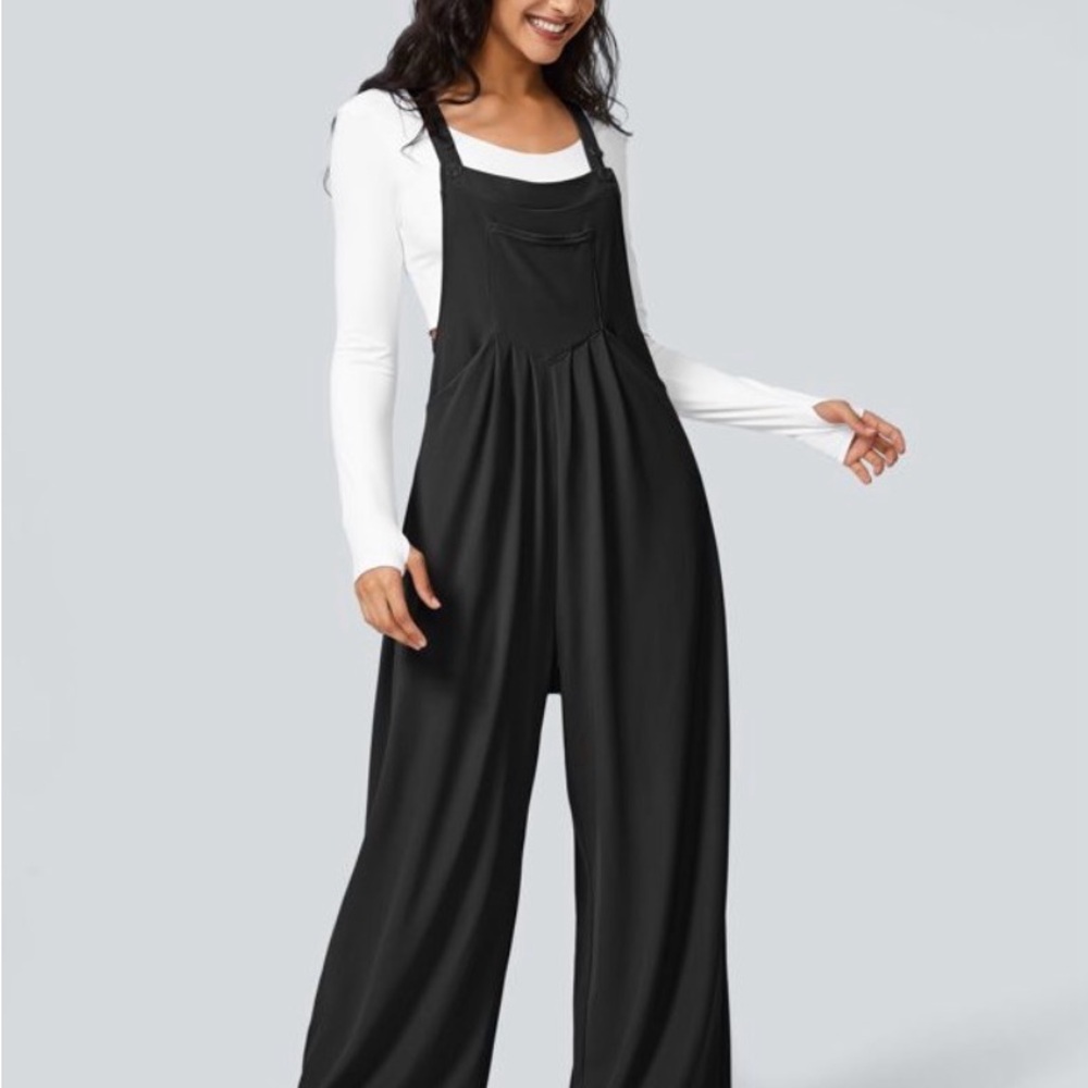 HALARA Black Wide-Leg Jumpsuit